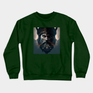 Illustration of male Viking Crewneck Sweatshirt